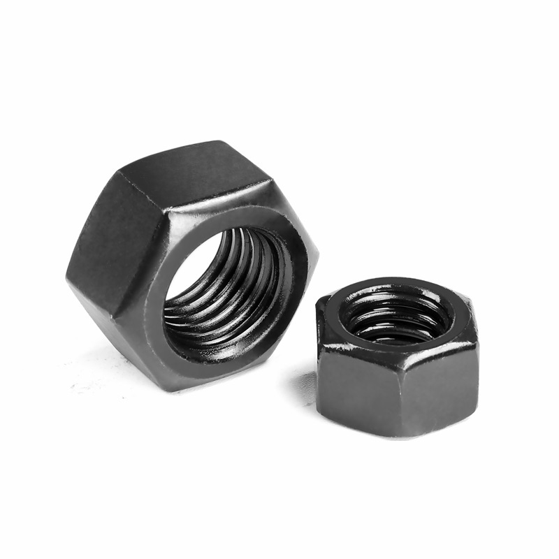 High Strength Grade 4 8 10 12 Steel Black Oxide DIN934 Hex Nuts